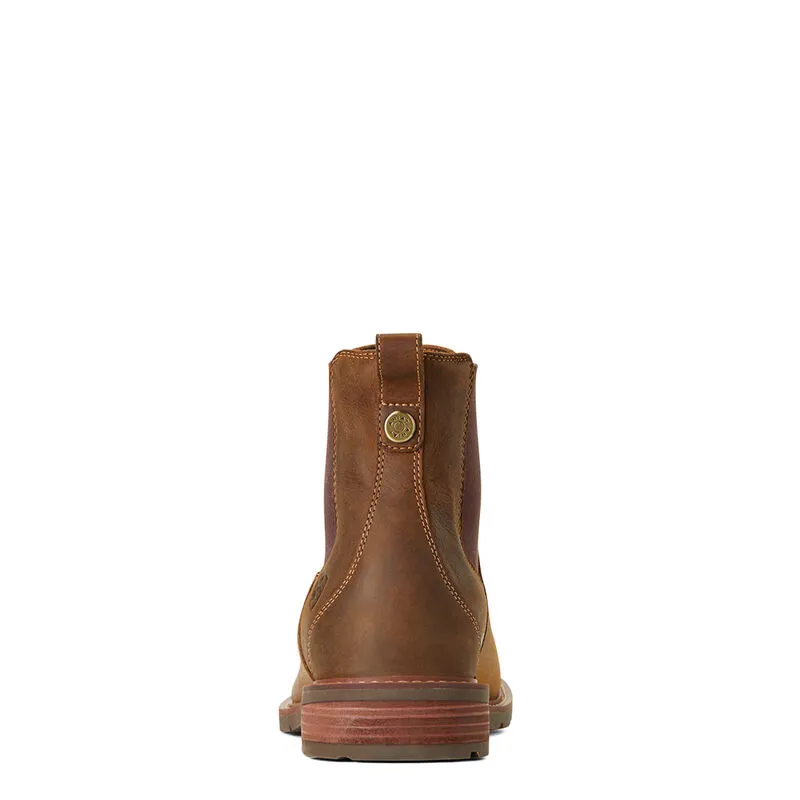 Ariat Ladies Wexford Waterproof Chelsea Boot in Weathered Brown-4